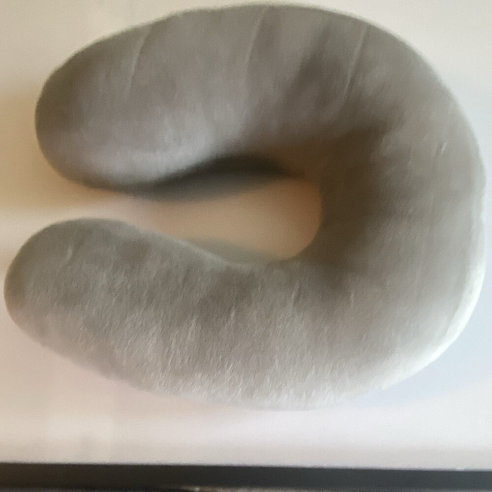 Gray Memory Foam U-Shaped Neck Travel Pillow - Picture 2 of 2
